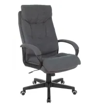 Кресло руководителя Бюрократ CH-824 Fabric серый Alfa 44 крестов. пластик