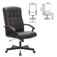 Кресло руководителя Quadro EX-524, компактная упаковка, экокожа, черное. Фото товара с разных ракурсов.