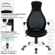 Кресло руководителя PREMIUM Genesis EX-517, пластик белый, ткань/экокожа/сетка черная. Фото товара с разных ракурсов.