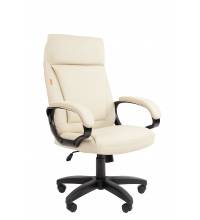 Кресло руководителя Chairman 794LT Россия чер.пласт экокожа светло-бежевая