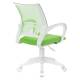 Кресло  "Fly MG-396W", с подлокотниками, пластик белый, сетка, салатовое, 532403, MG-396W_532403. Фото товара с разных ракурсов.